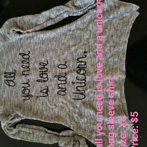 "All you need is love and a unicorn" long sleeve